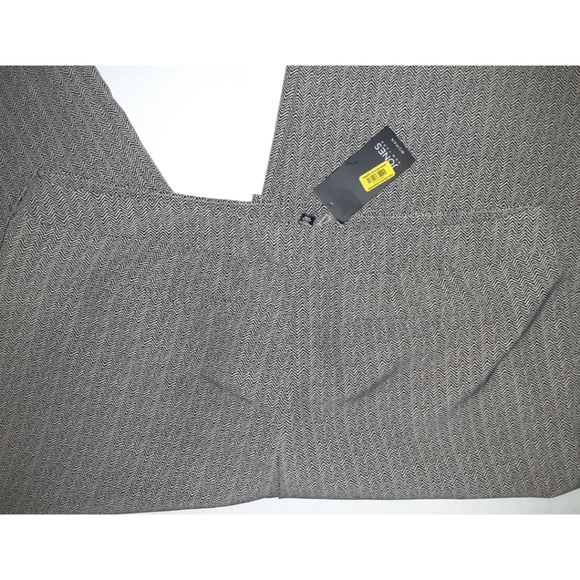 Jones New York Plus Size Herringbone Sandstone Wide-Leg Cullotes - Picture 10 of 13